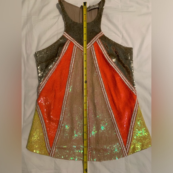 All Saints Sequin Jada Geometric Sequins Top - Picture 7 of 10